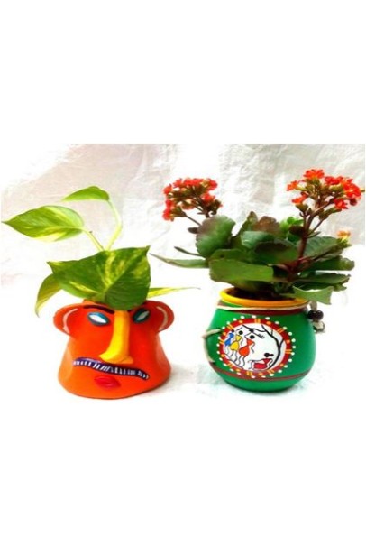 Handmade Terracotta Customized Flower Pots- Design1 Handmade Terracotta Customized Flower Pots- Design1